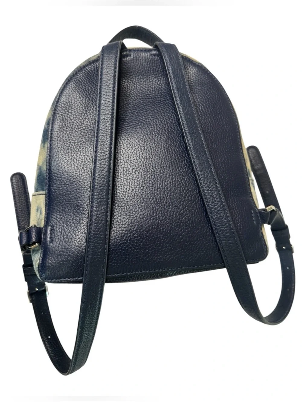 kate spade Navy and White Tie-Dye Denim Mini Backpack
